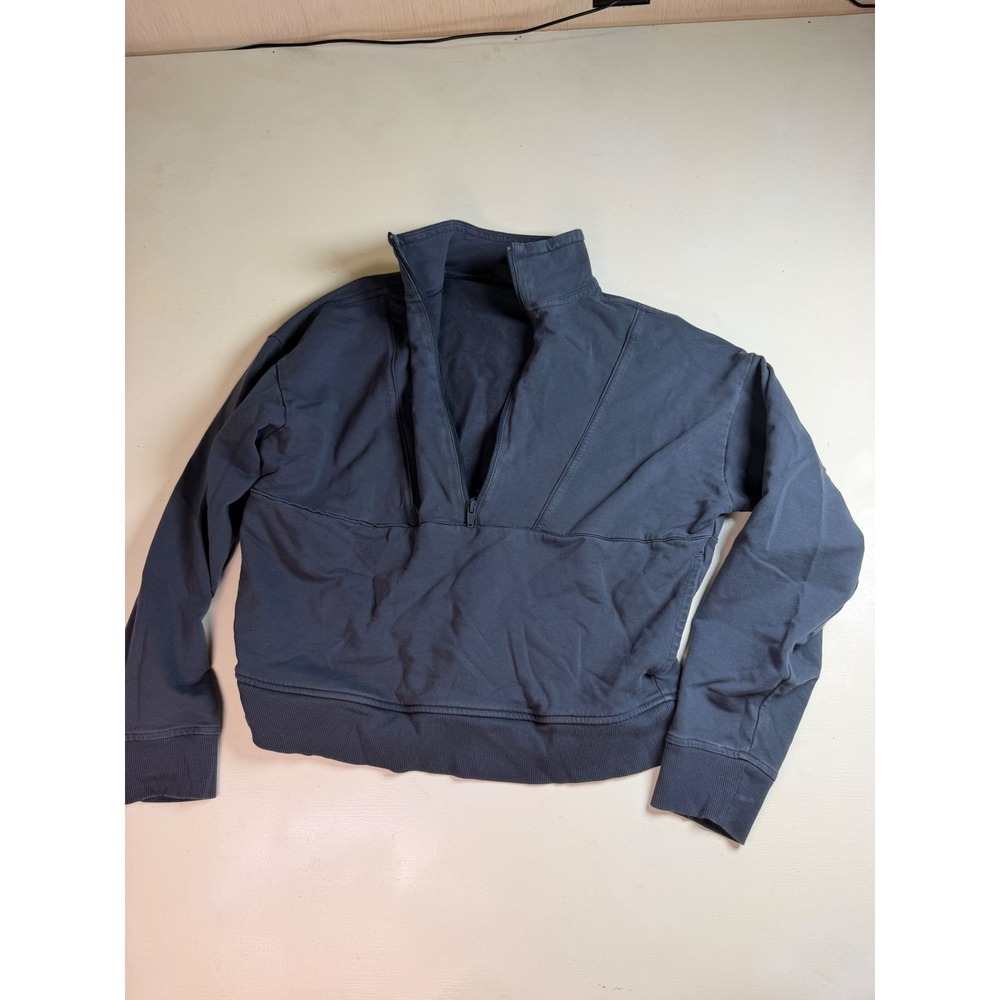 Richer Poorer Quarter Zip Sweatshirt Womens S Charcoal Gray Excellent Athleisure